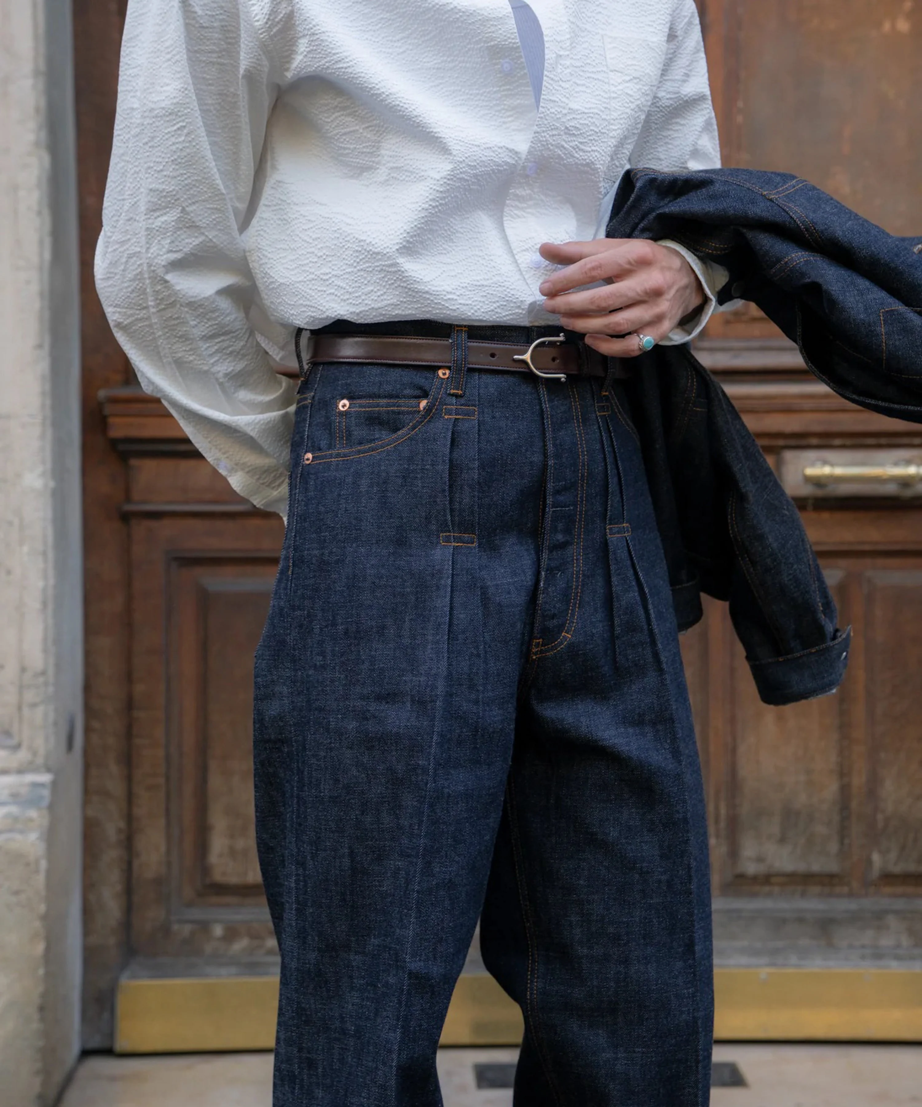 THE DOUBLE PLEATED DENIM - Image 5